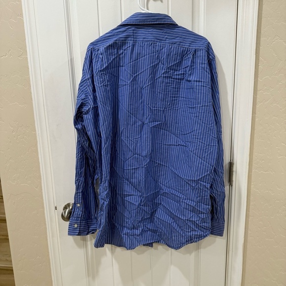 Ralph Lauren Polo Blue and White Striped Shirt - Picture 4 of 7